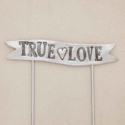 True Love Banner Cake Topper {Pewter}