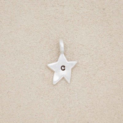 Twinkle Little Star Initial Charm {Sterling Silver}