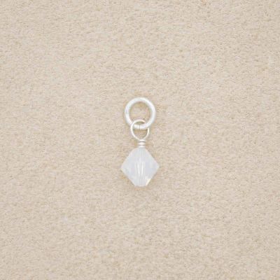 6mm White Opal Crystal Bead