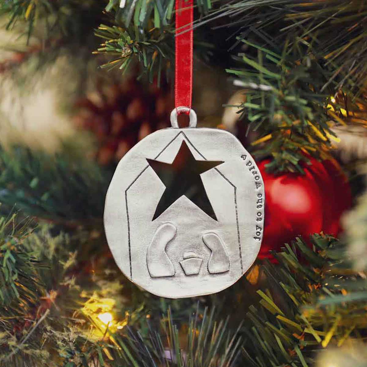 Image of Nativity Ornament {Pewter}