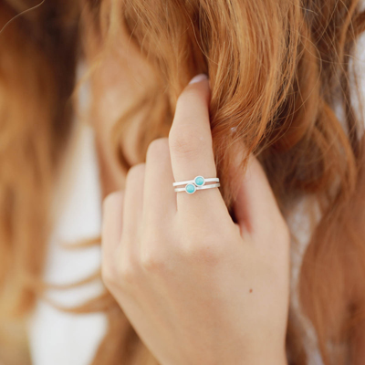 lighthearted turquoise ring {sterling silver} 