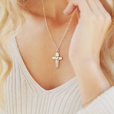 cross of faith necklace {sterling silver}